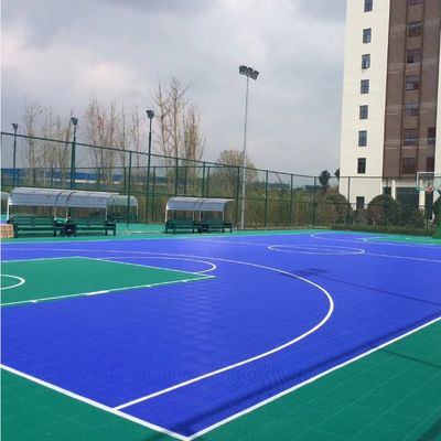 スポーツのフロアーリング、傷の抵抗力がある屋外スポーツ裁判所のタイルをかみ合わせる耐久PP