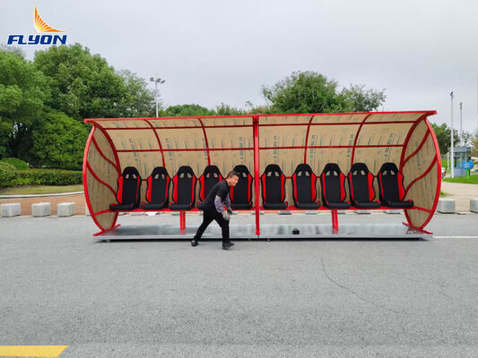 よい価格 亜鉛メッキ鋼フットボールサブポータブルサッカーベンチ、学校のスタジアム向けにカスタマイズされたサイズ オンラインで